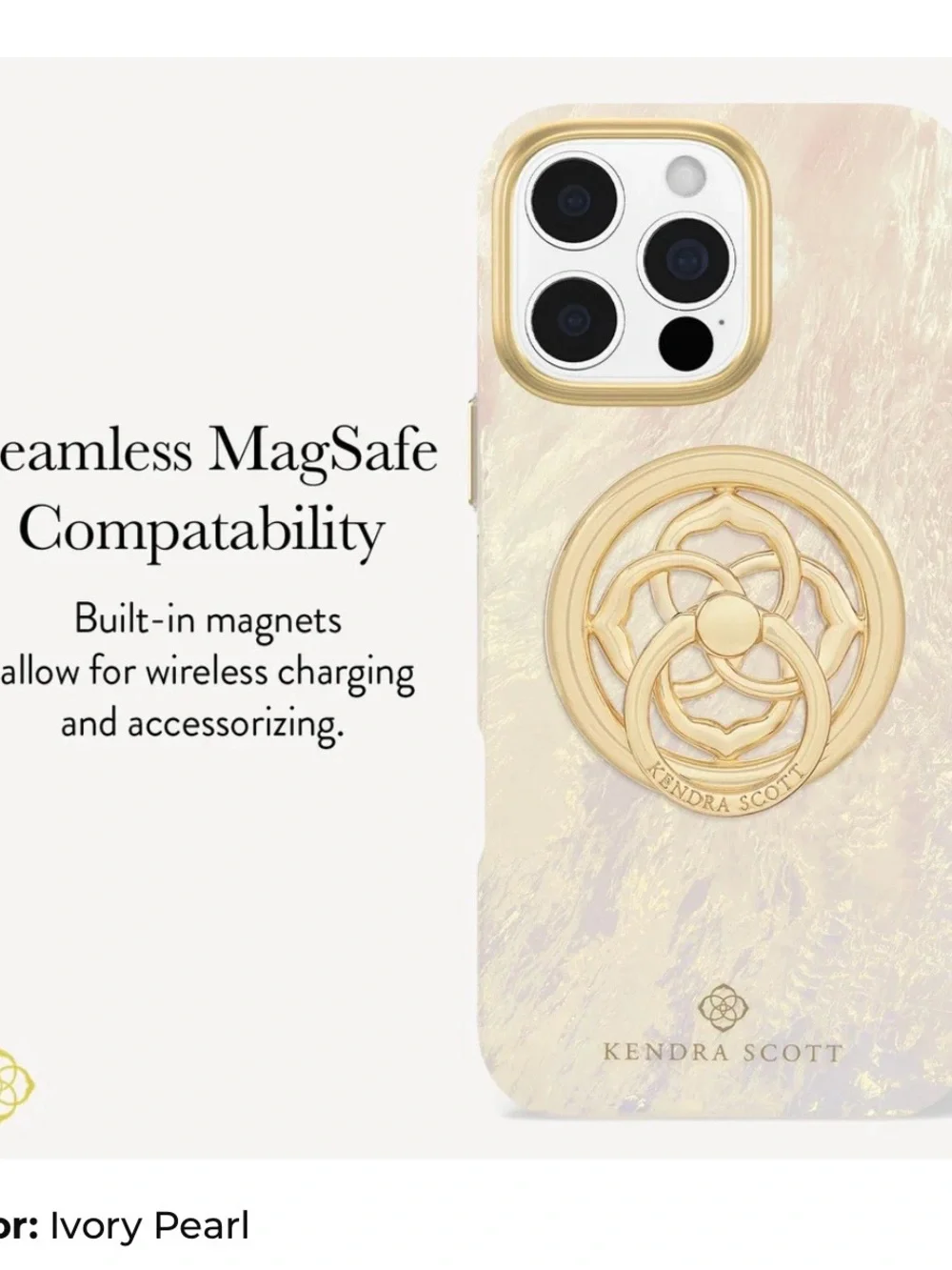 Kendra Scott Pearlized Ivory MagSafe Phone Case